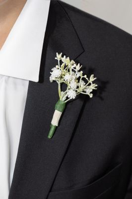 Heavenly Scent Baby's Breath Ring Bearer Boutonniere (Rental)