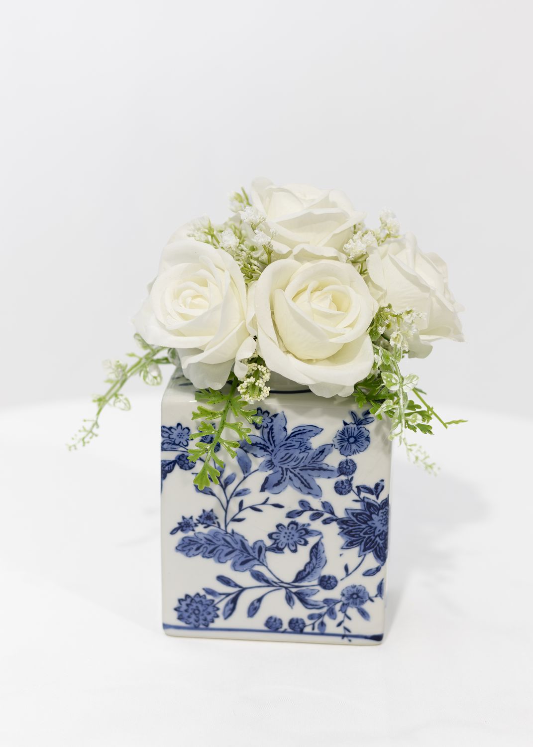 Little Touch of Blue Small Printed Blue Vase (Rental)