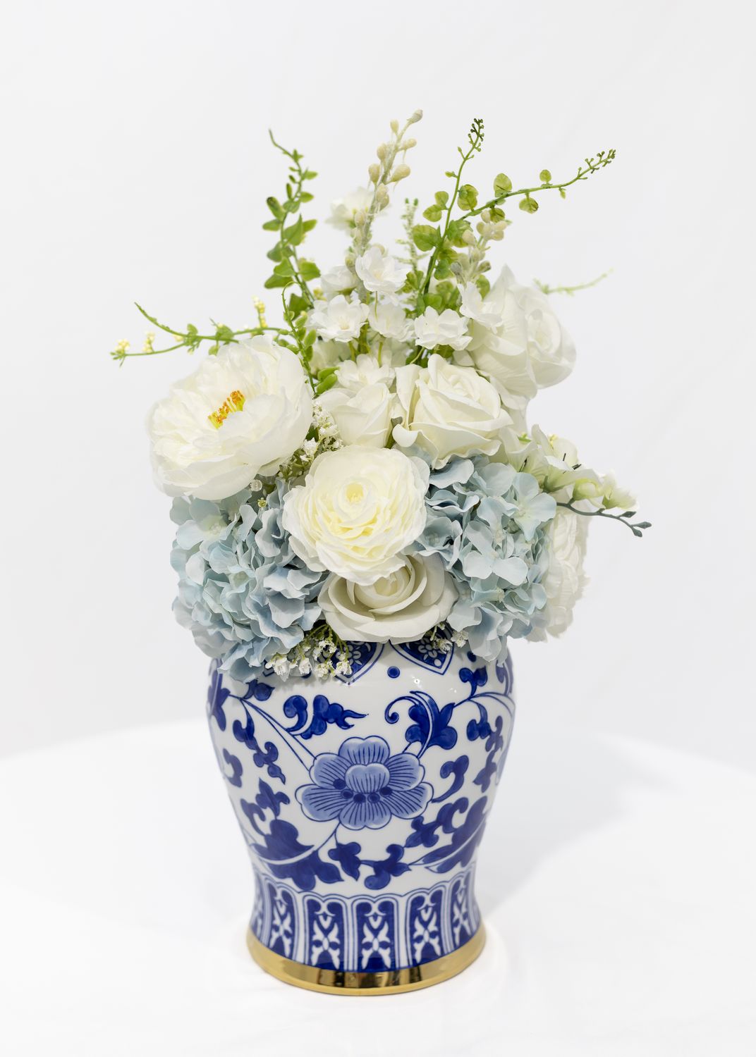 Little Touch of Blue Large Printed Blue Vase (Rental)