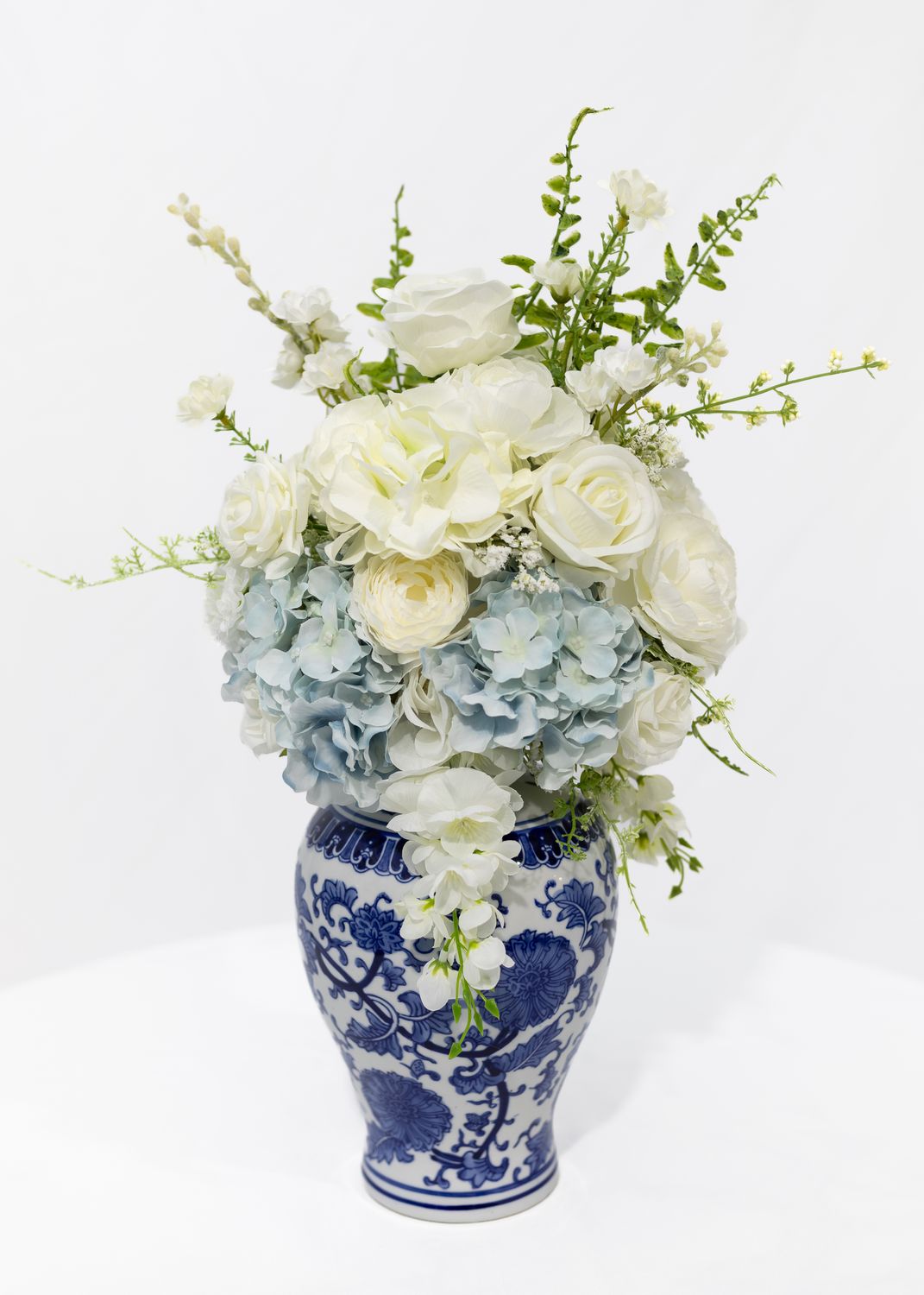 Little Touch of Blue Large Printed Blue Vase (Rental)