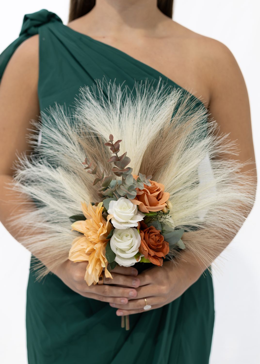Rustic Romance Pampas Bridesmaid Bouquet (Rental)