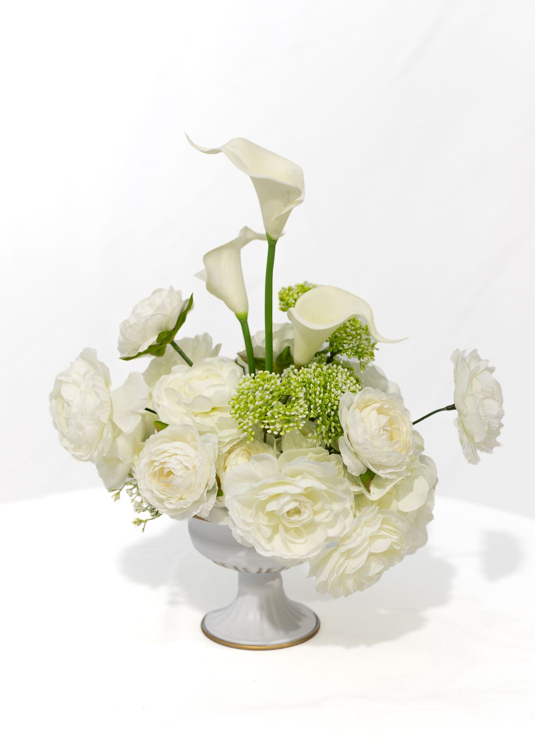 Everlasting Whispers White Petite Vase (Rental)
