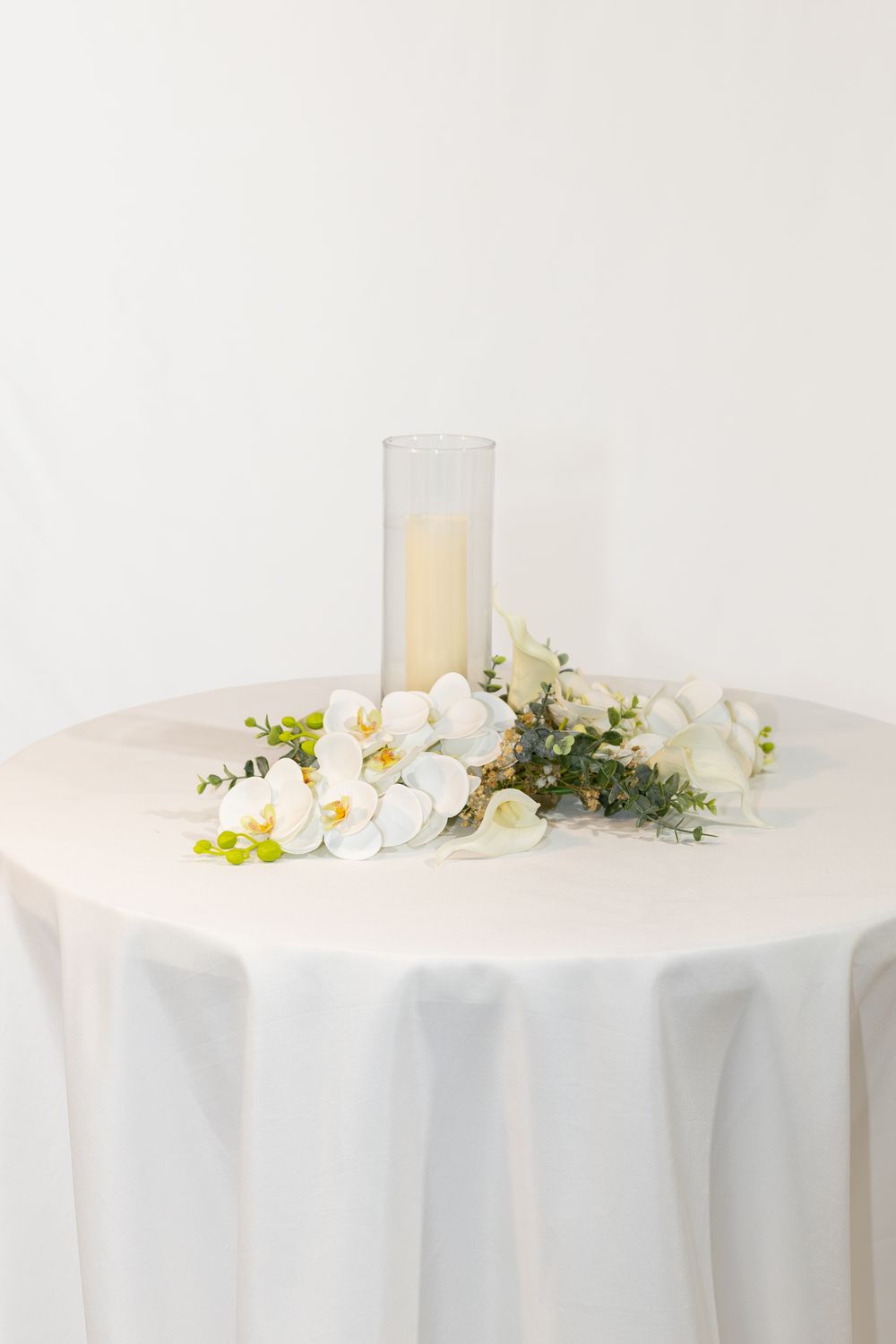 Everlasting Whispers Hydrangea Calla Lily Centerpiece (Rental)