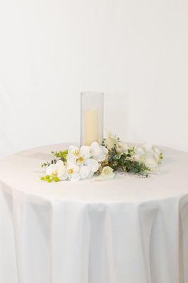 Everlasting Whispers Hydrangea Calla Lily Centerpiece (Rental)