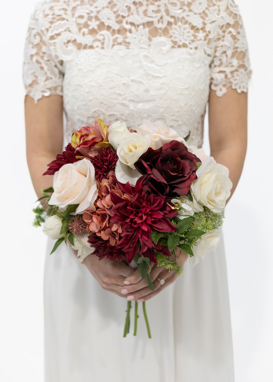 Sweet Merlot Wispy Bridal Bouquet (Rental - Purchase Also Available)