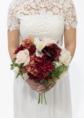 Sweet Merlot Wispy Bridal Bouquet (Rental - Purchase Also Available)