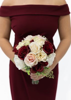 Sweet Merlot Round Bridesmaid Bouquet (Rental)