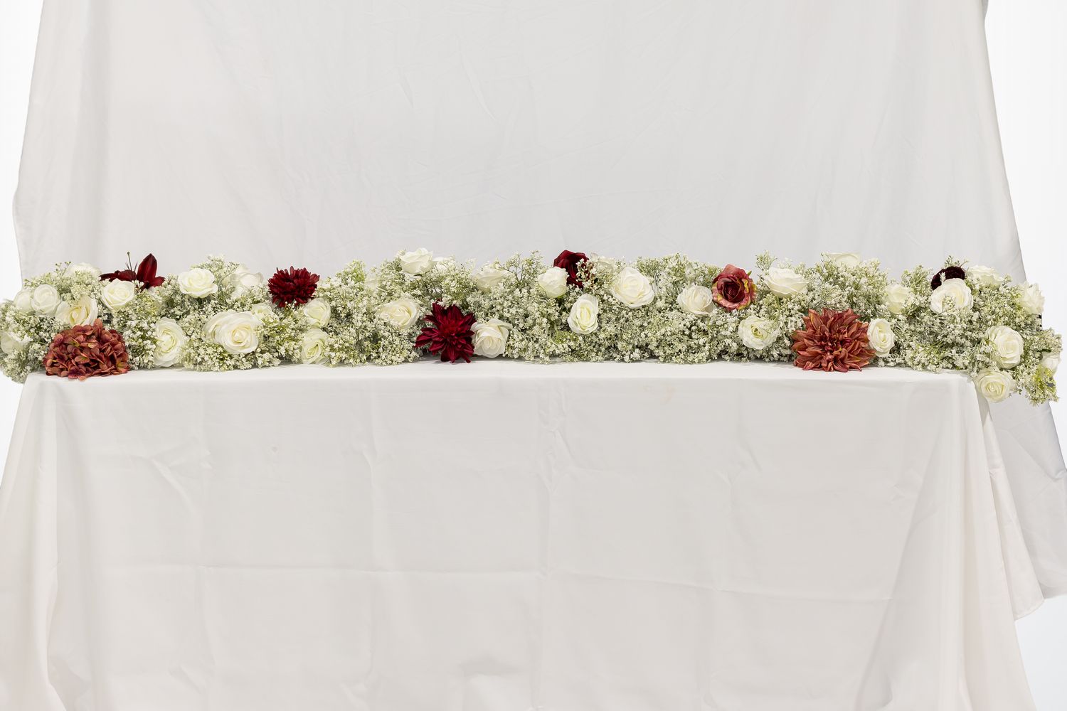 Sweet Merlot Baby's Breath Backdrop (Rental No Shipping)