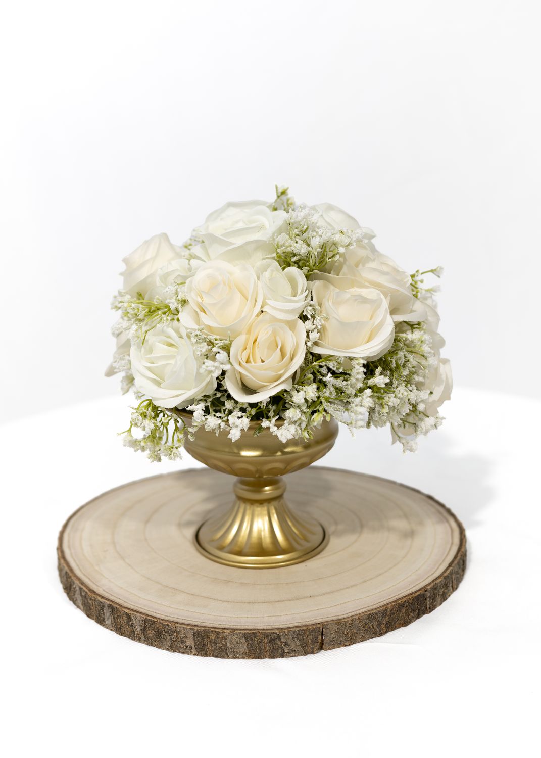 Simply Elegant Wood Plate Centerpiece (Rental)