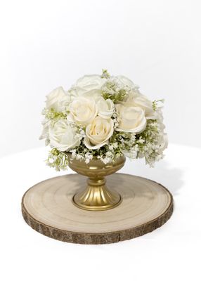 Simply Elegant Wood Plate Centerpiece (Rental)