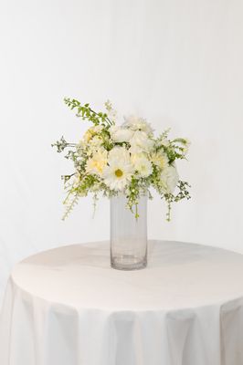 Spring Love Medium Cylinder Glass Vase Centerpiece (Rental)