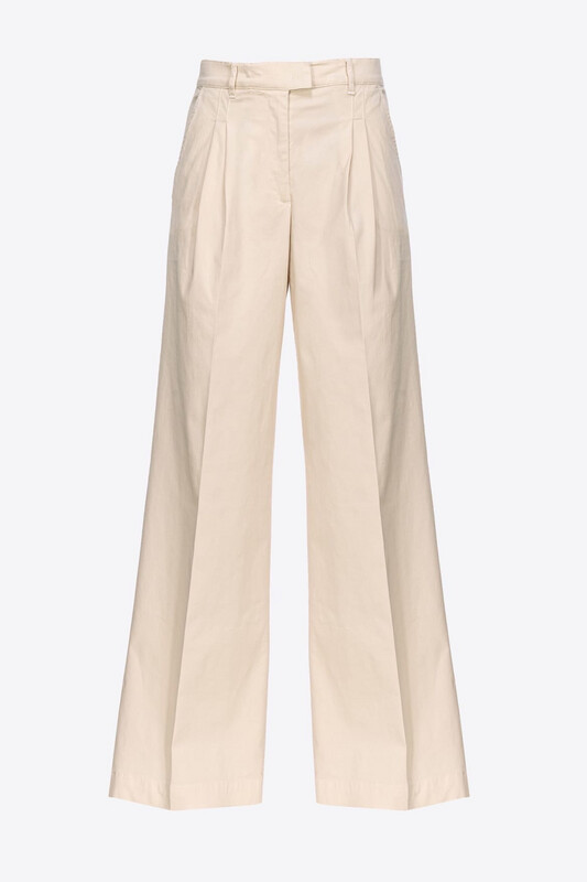 PANTALONI WIDE-LEG IN TESSUTO CAVALLERY