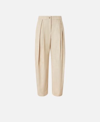 PANTALONI LARGHI CON PIEGE IN TELA