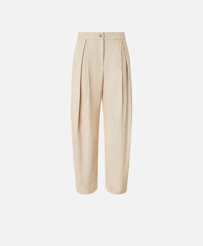 PANTALONI LARGHI CON PIEGE IN TELA