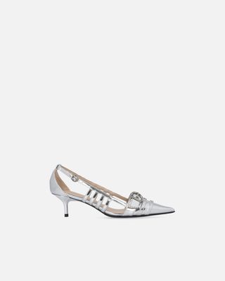 DÉCOLLETÉ SLINGBACK SPECCHIATE ARGENTO