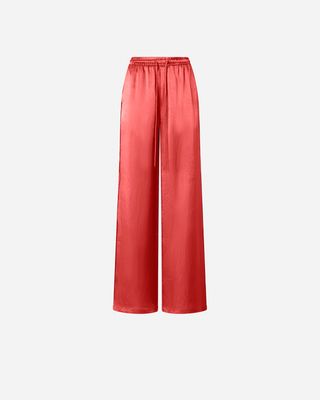 PANTALONI PALAZZO IN SATIN