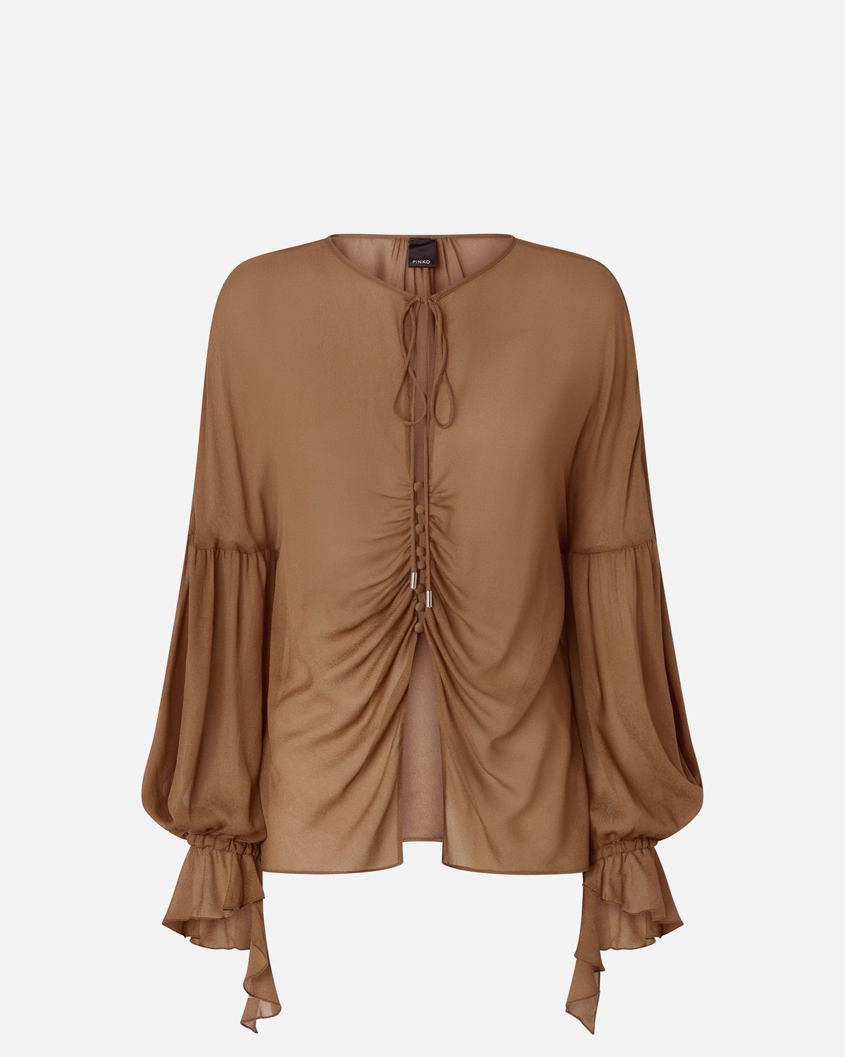 BLUSA FLUIDA CON ARRICCI