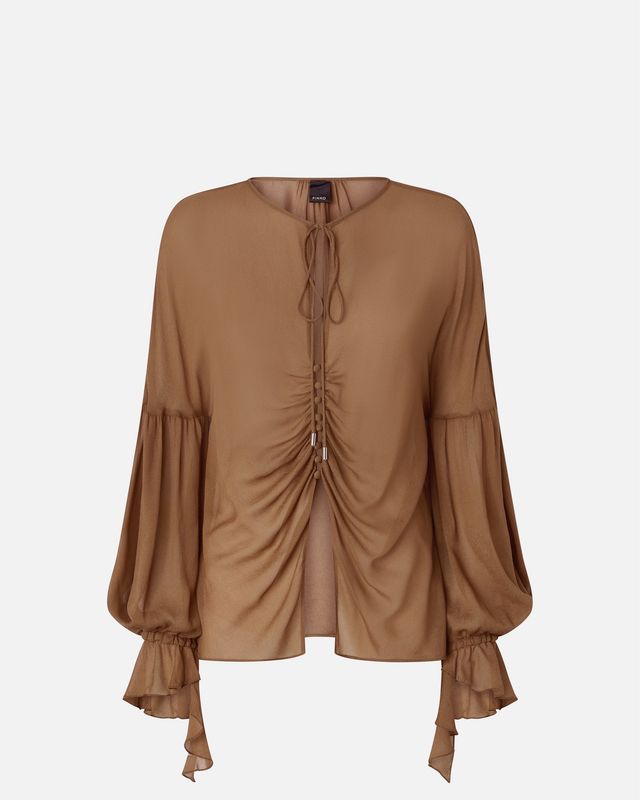 BLUSA FLUIDA CON ARRICCI