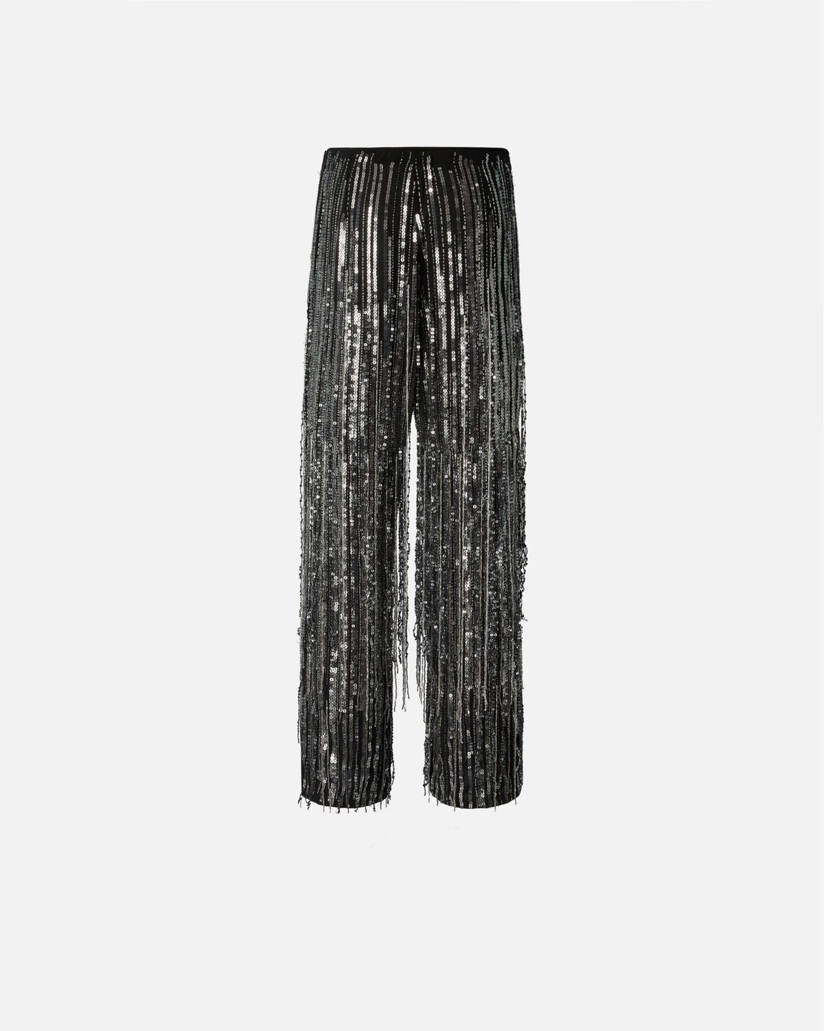 PANTALONI CON FRANGE E PAILLETTES