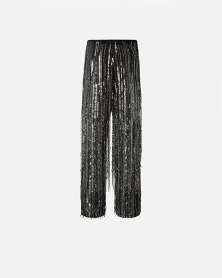 PANTALONI CON FRANGE E PAILLETTES