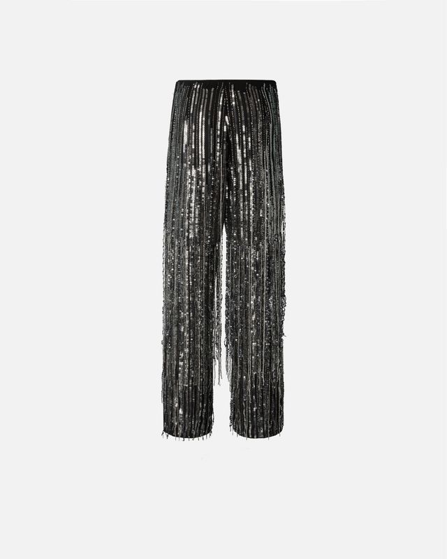 PANTALONI CON FRANGE E PAILLETTES