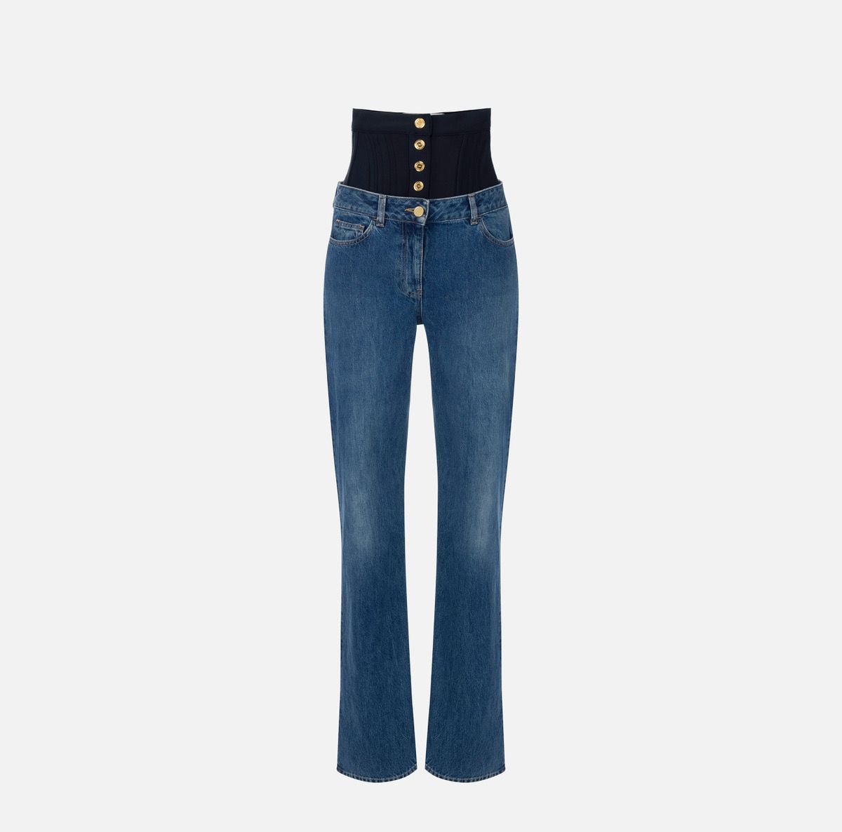 JEANS CON VITA IN NEOPRENE