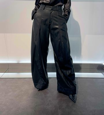 PANTALONE AMPIO IN ECOPELLE