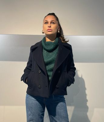PEACOAT MELTON IN LANA