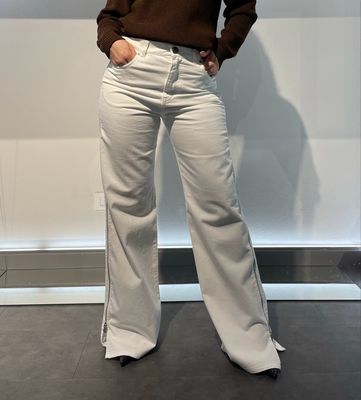 JEANS AMPI CIN ZIP LATERALI