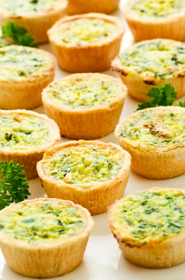 Ricotta en spinazie mini quiche