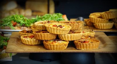 Pompoen-geitenkaas mini quiche