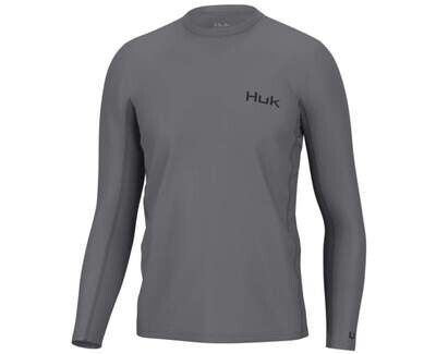 Huk Icon X LS, Color: Night Owl, Size: M