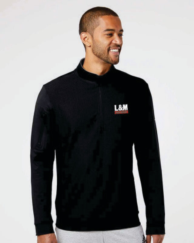 Adidas - Performance Textured Quarter-Zip Pullover