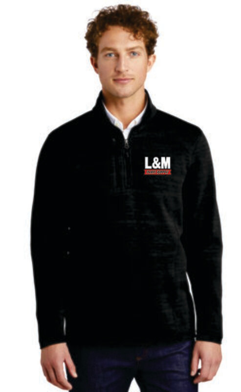 Men's Eddie Bauer 1/4 Zip Sweater Fleece-Black