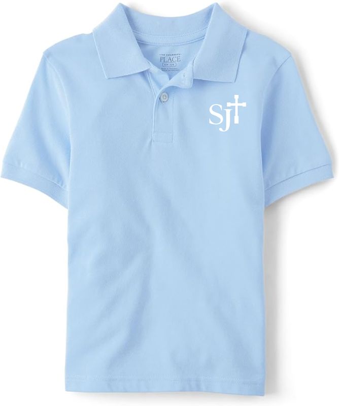 Polo Short Sleeve Light Blue with White Logo