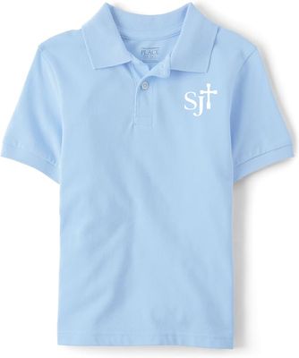 Polo Short Sleeve Light Blue with White Logo