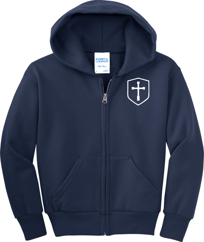 Full Zip Fleece with White Shield