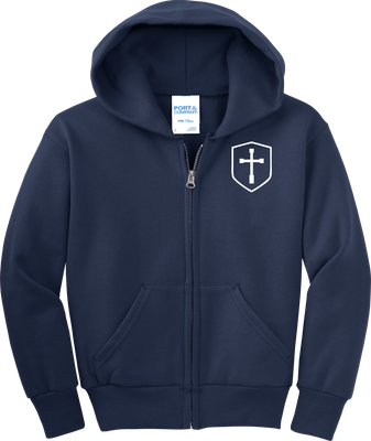 Full Zip Fleece with White Shield