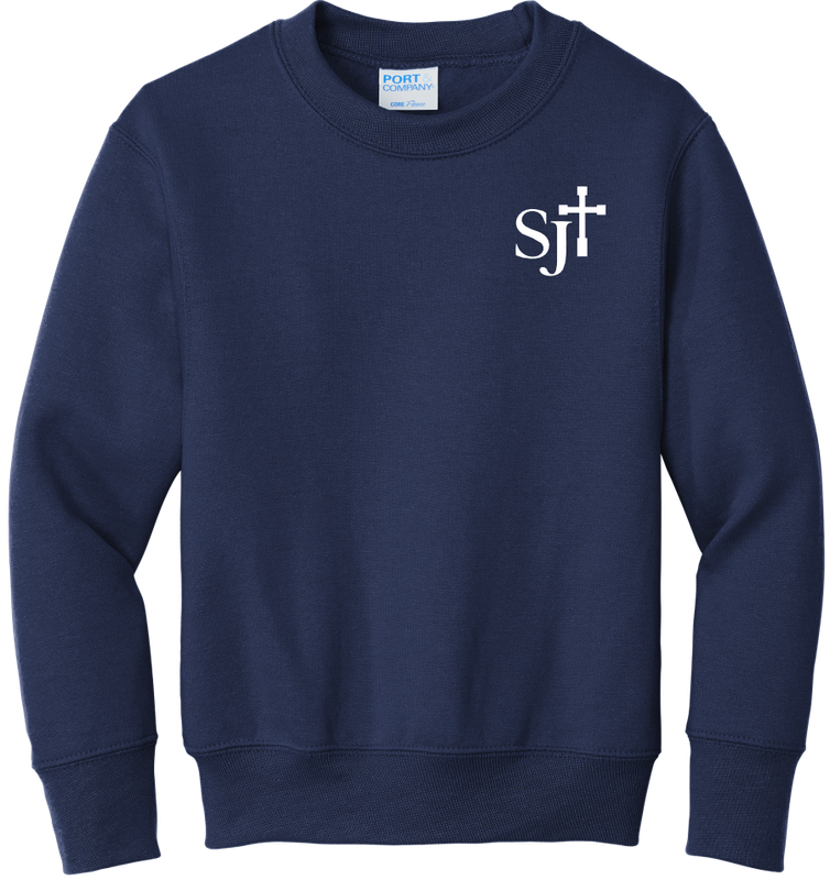 Crewneck Fleece with White Logo