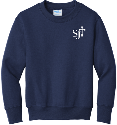 Crewneck Fleece with White Logo