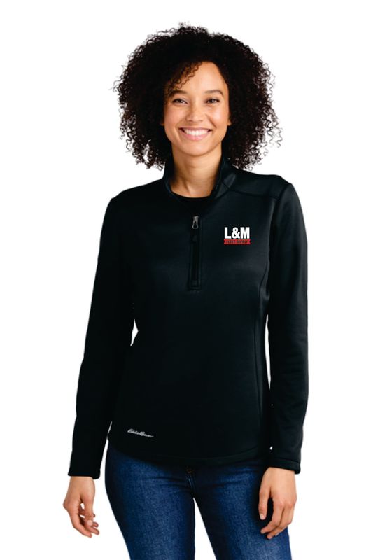 Eddie Bauer® Women’s Smooth Mid Layer Fleece 1/2-Zip Black
