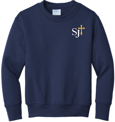 Crewneck Fleece with White/Gold Logo