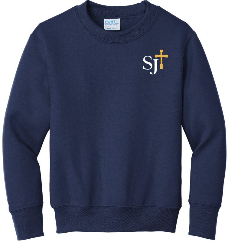 Crewneck Fleece with White/Gold Logo