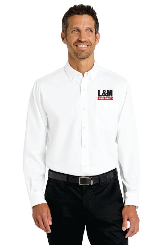 Port Authority® SuperPro™ Twill Shirt White
