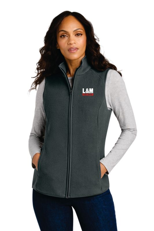 Port Authority® Women’s C-FREE® Fleece Vest Grey Steel