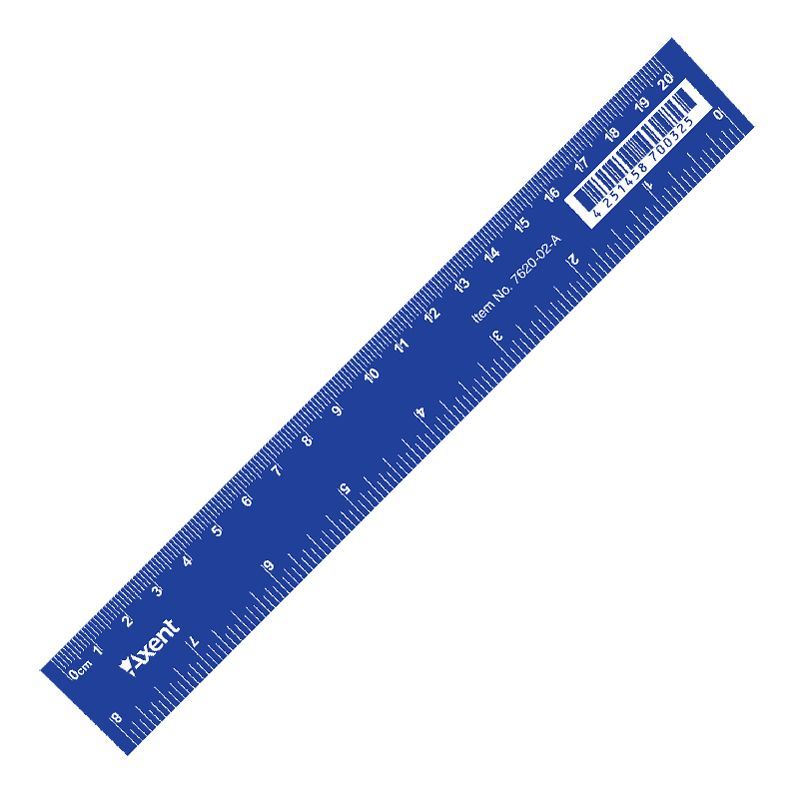 RULER PLASTIC 20 CM 7620-02-A  AXENT