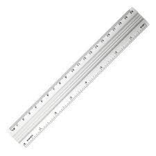 RULER ALUMINUM 20 CM 7420-A  AXENT