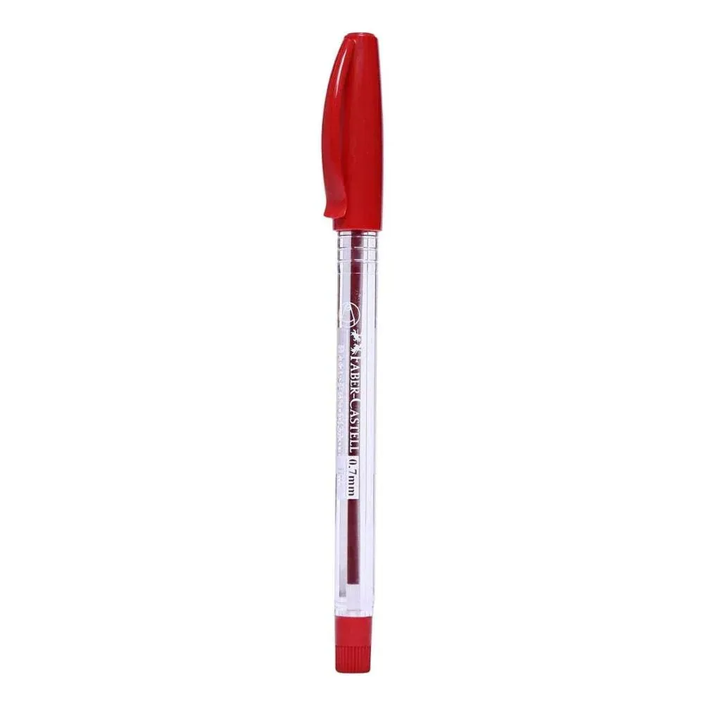 PEN -BALLPOINT PEN INK COLOR  RED 0.7 mm BRAND FABER-CASTEL 50 PCS/BOX