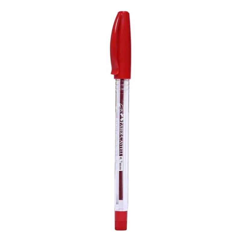 PEN -BALLPOINT PEN INK COLOR  RED 0.7 mm BRAND FABER-CASTEL 50 PCS/BOX
