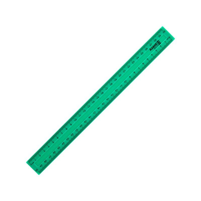 RULER PLASTIC 30 CM COLOR GREEN D9800-02 AXENT
